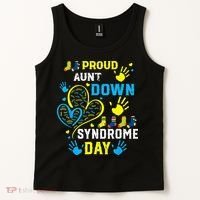 Proud Aunt T21 World Down Syndrome Awareness Day Tank Top thumb 2