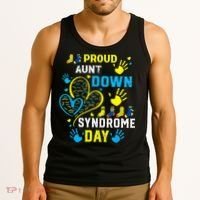 Proud Aunt T21 World Down Syndrome Awareness Day Tank Top thumb 3