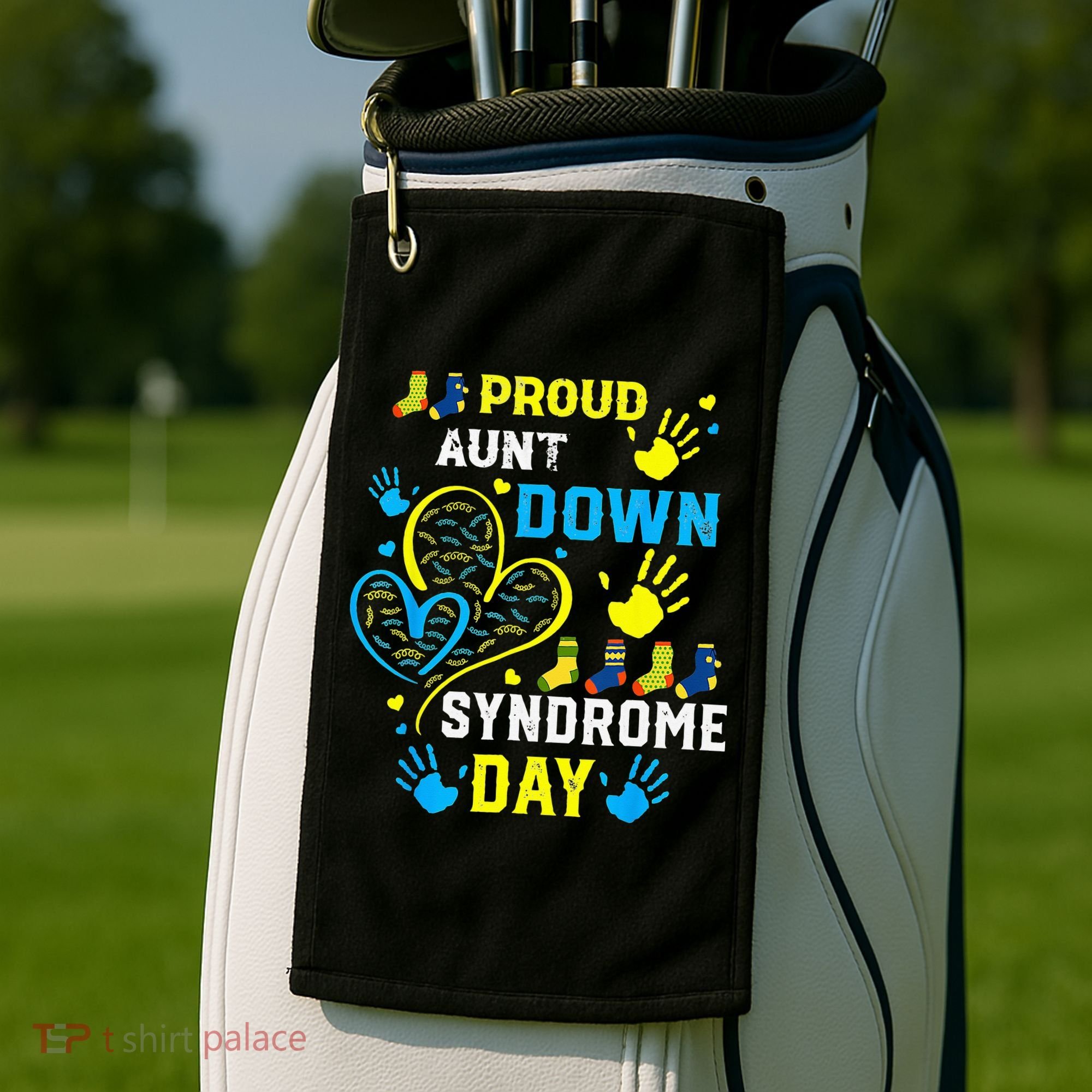 Proud Aunt T21 World Down Syndrome Awareness Day Golf Towel