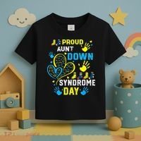 Proud Aunt T21 World Down Syndrome Awareness Day Toddler T-Shirt thumb 3