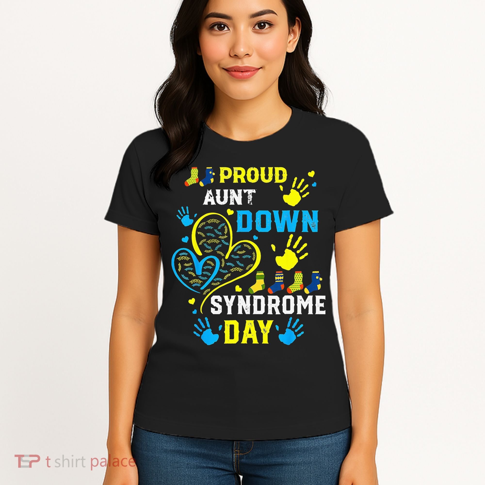 Proud Aunt T21 World Down Syndrome Awareness Day Women's T-Shirt