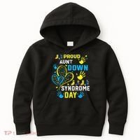 Proud Aunt T21 World Down Syndrome Awareness Day Kids Hoodie thumb 0