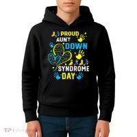 Proud Aunt T21 World Down Syndrome Awareness Day Kids Hoodie thumb 4