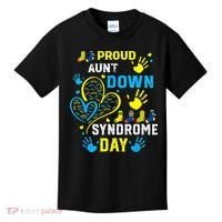 Proud Aunt T21 World Down Syndrome Awareness Day Kids T-Shirt thumb 0