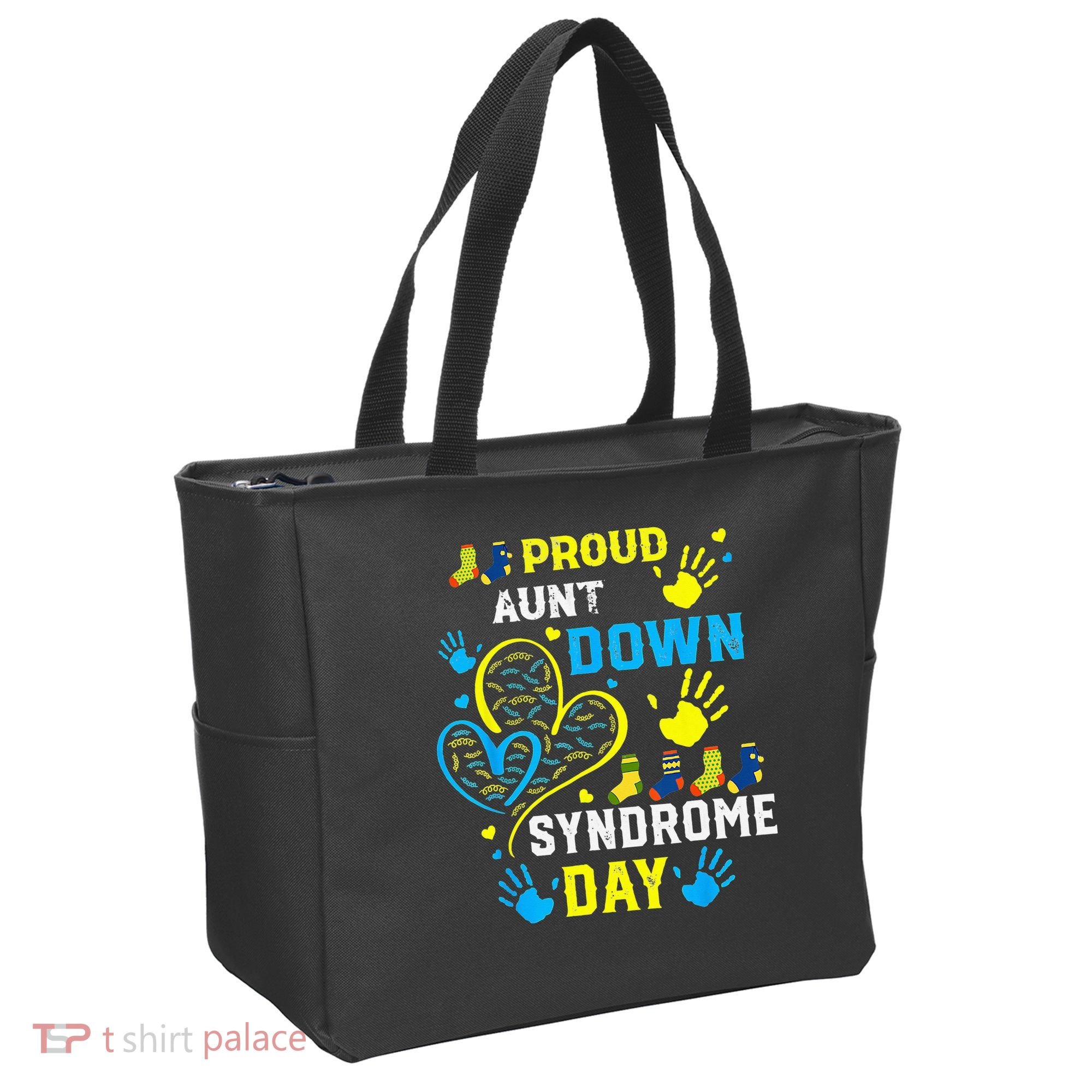 Proud Aunt T21 World Down Syndrome Awareness Day Tote Bag