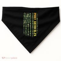 Port Arthur Texas Camouflage Usa Flag USA-Made Doggie Bandana thumb 0