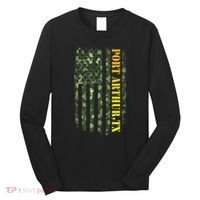 Port Arthur Texas Camouflage Usa Flag Long Sleeve Shirt thumb 0