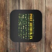 Port Arthur Texas Camouflage Usa Flag Coaster thumb 0