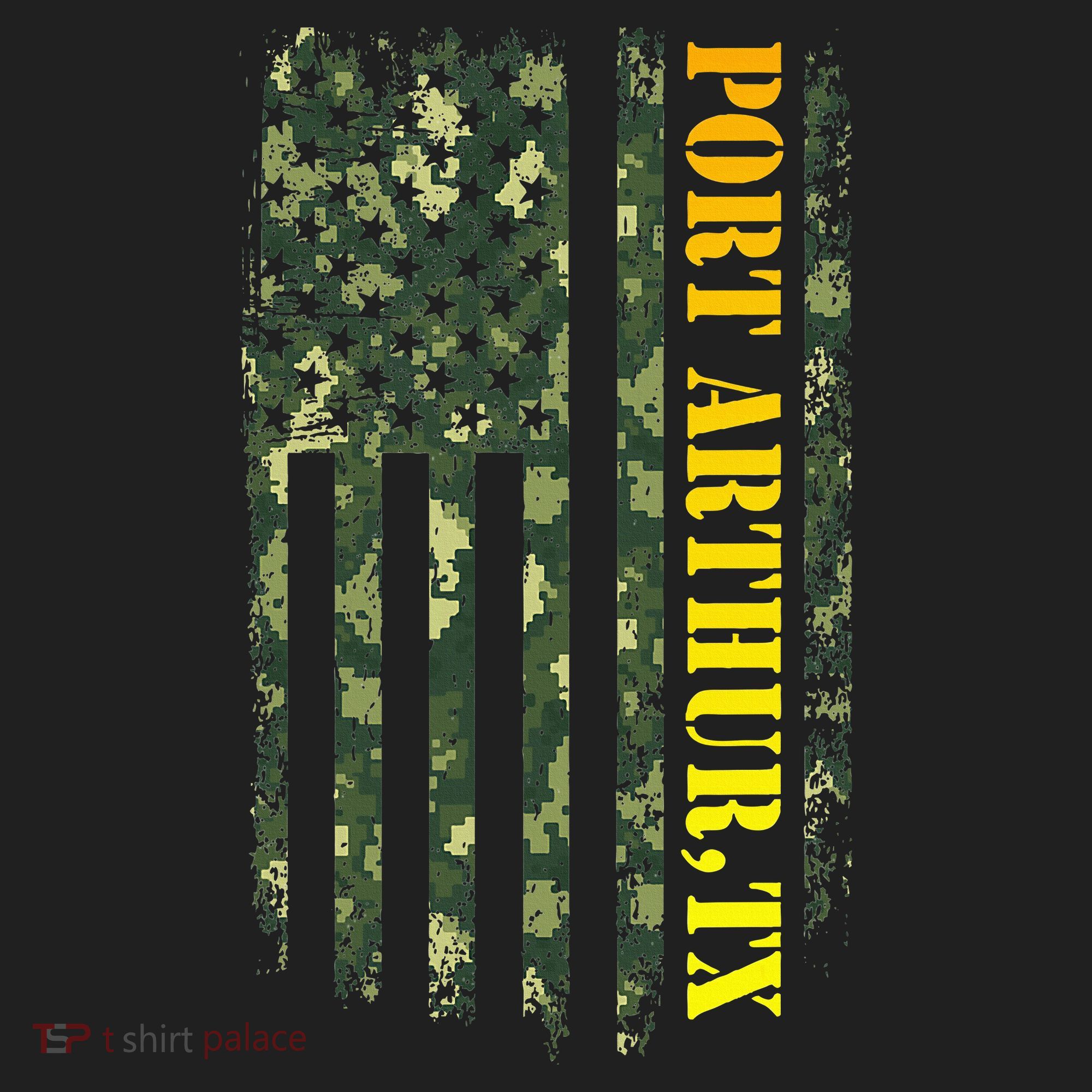 Port Arthur Texas Camouflage Usa Flag Tumbler