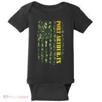 Port Arthur Texas Camouflage Usa Flag Baby Bodysuit thumb 0