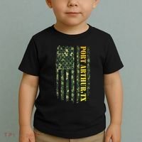 Port Arthur Texas Camouflage Usa Flag Toddler T-Shirt thumb 2