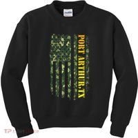 Port Arthur Texas Camouflage Usa Flag Kids Sweatshirt thumb 0