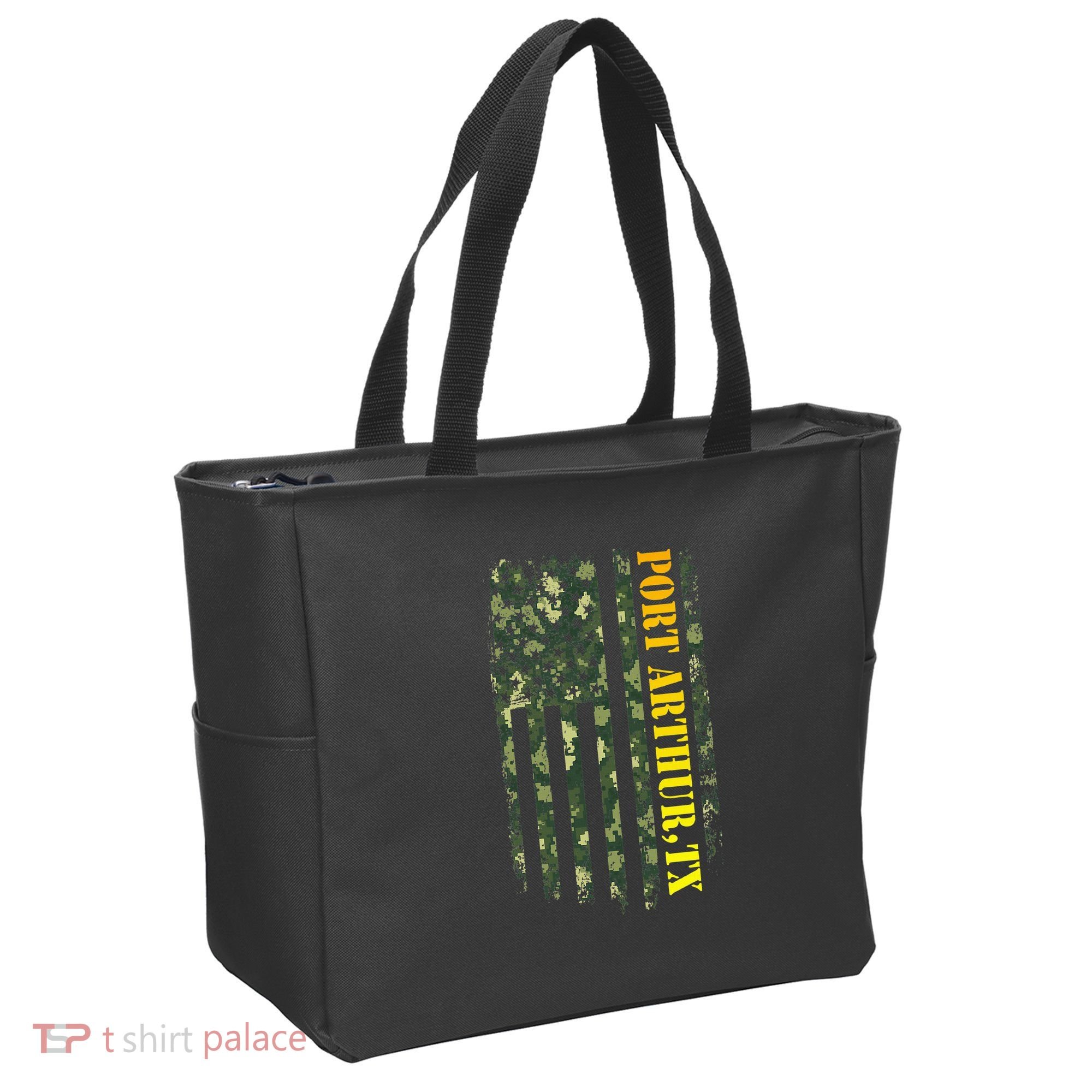 Port Arthur Texas Camouflage Usa Flag Tote Bag