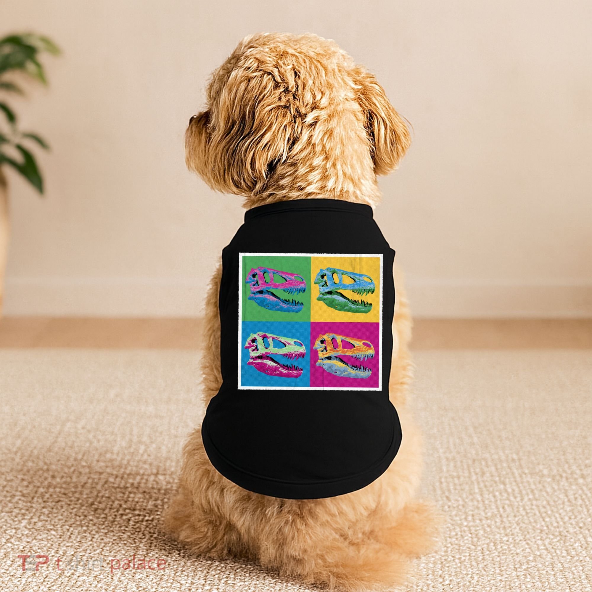 Pop Art TRex Skeleton Tyrannosaurus Rex Doggie Tank