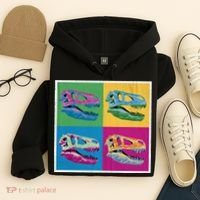 Pop Art TRex Skeleton Tyrannosaurus Rex Hoodie thumb 4