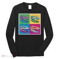 Pop Art TRex Skeleton Tyrannosaurus Rex Long Sleeve Shirt thumb 0