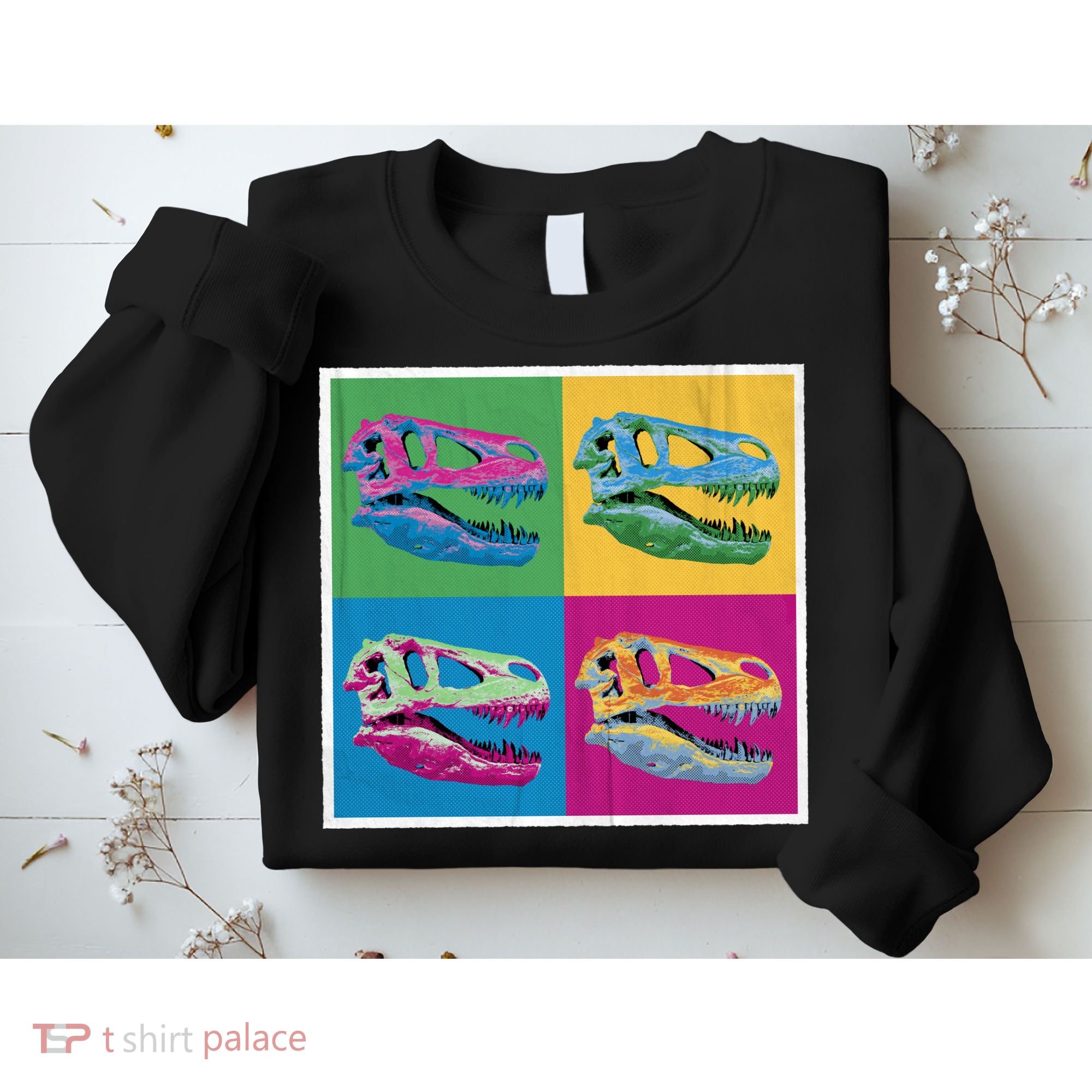 Pop Art TRex Skeleton Tyrannosaurus Rex Sweatshirt