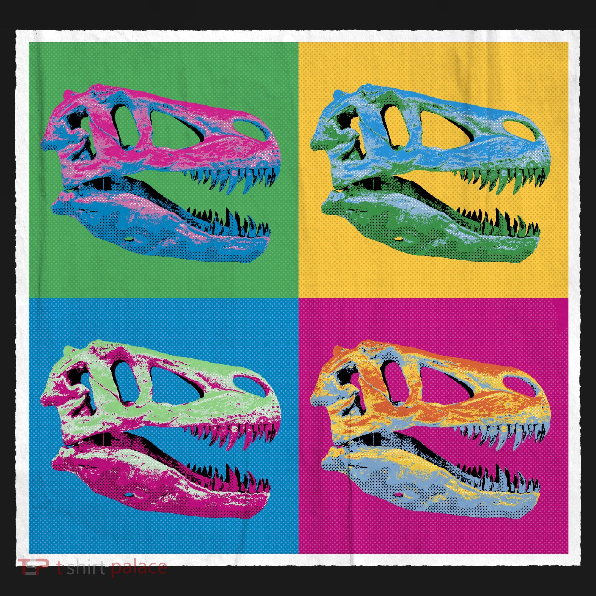 Pop Art TRex Skeleton Tyrannosaurus Rex T-Shirt
