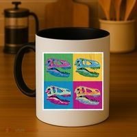 Pop Art TRex Skeleton Tyrannosaurus Rex Coffee Mug thumb 4