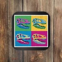 Pop Art TRex Skeleton Tyrannosaurus Rex Coaster thumb 0
