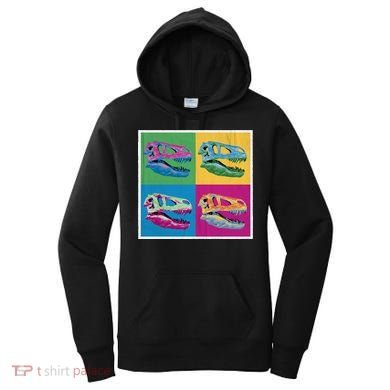 Pop Art TRex Skeleton Tyrannosaurus Rex Women's Hoodie