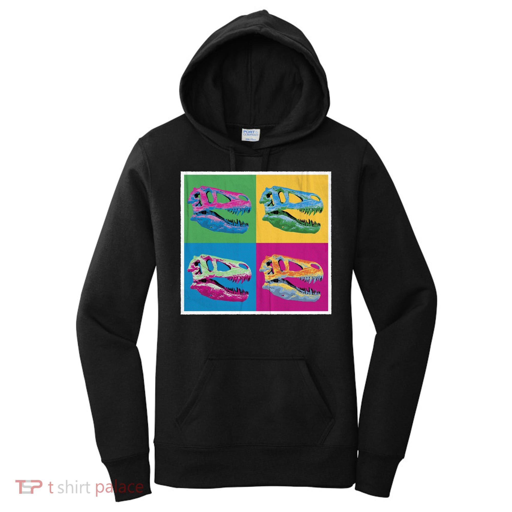 Pop Art TRex Skeleton Tyrannosaurus Rex Women's Hoodie