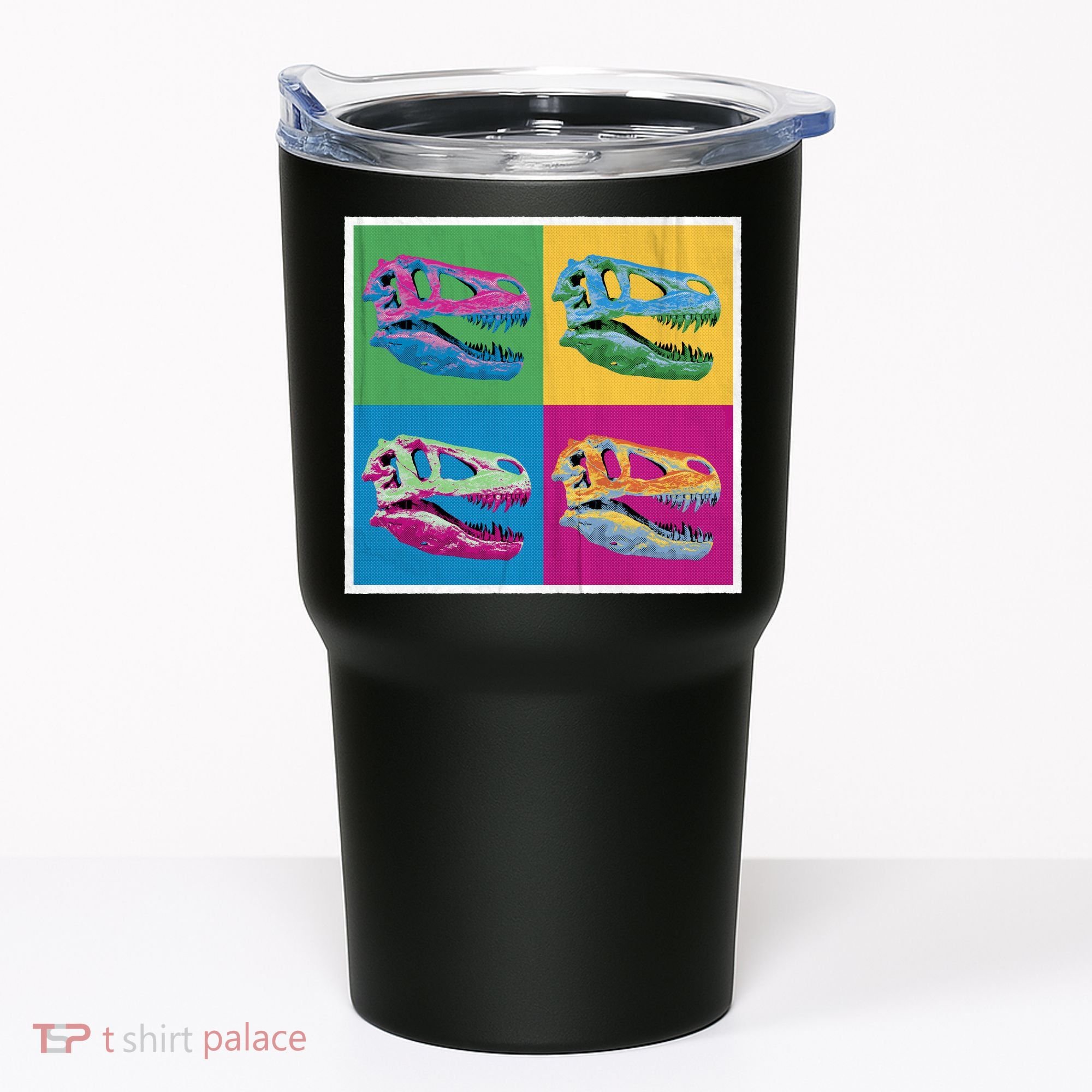 Pop Art TRex Skeleton Tyrannosaurus Rex Tumbler