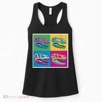 Pop Art TRex Skeleton Tyrannosaurus Rex Women's Tank Top thumb 0