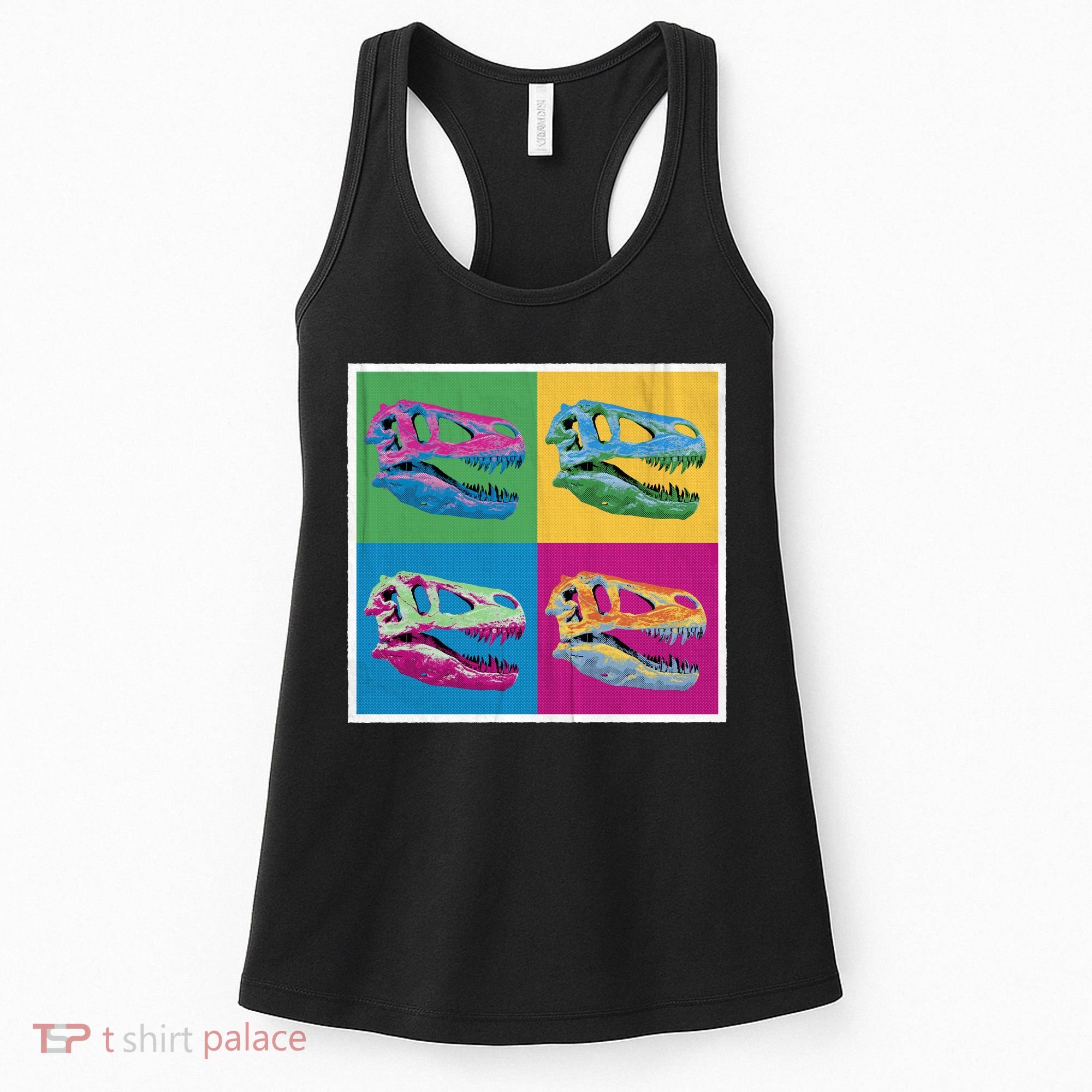 Pop Art TRex Skeleton Tyrannosaurus Rex Women's Tank Top
