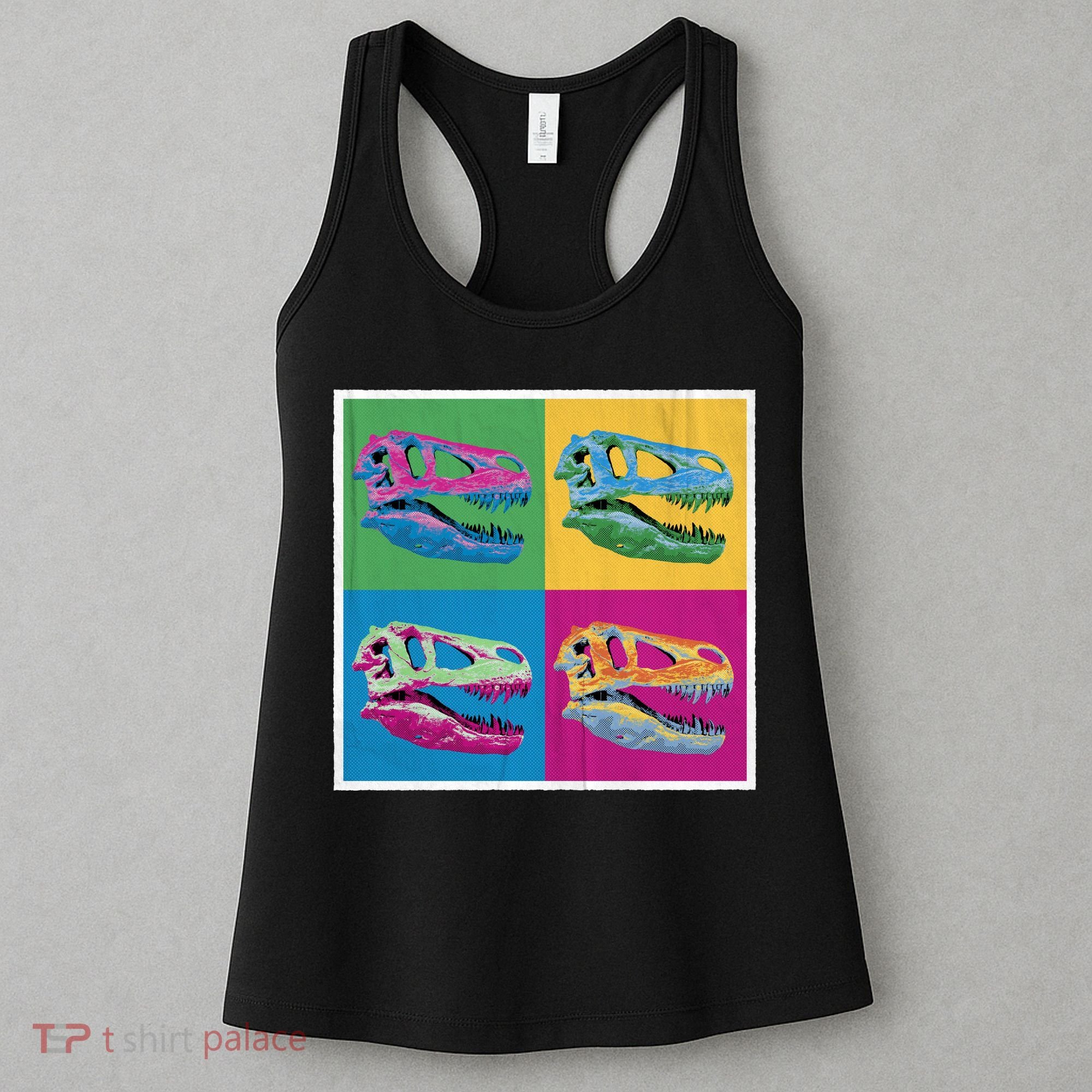 Pop Art TRex Skeleton Tyrannosaurus Rex Women's Tank Top