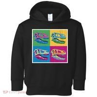 Pop Art TRex Skeleton Tyrannosaurus Rex Toddler Hoodie thumb 0