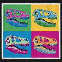 Pop Art TRex Skeleton Tyrannosaurus Rex Toddler Hoodie thumb 2