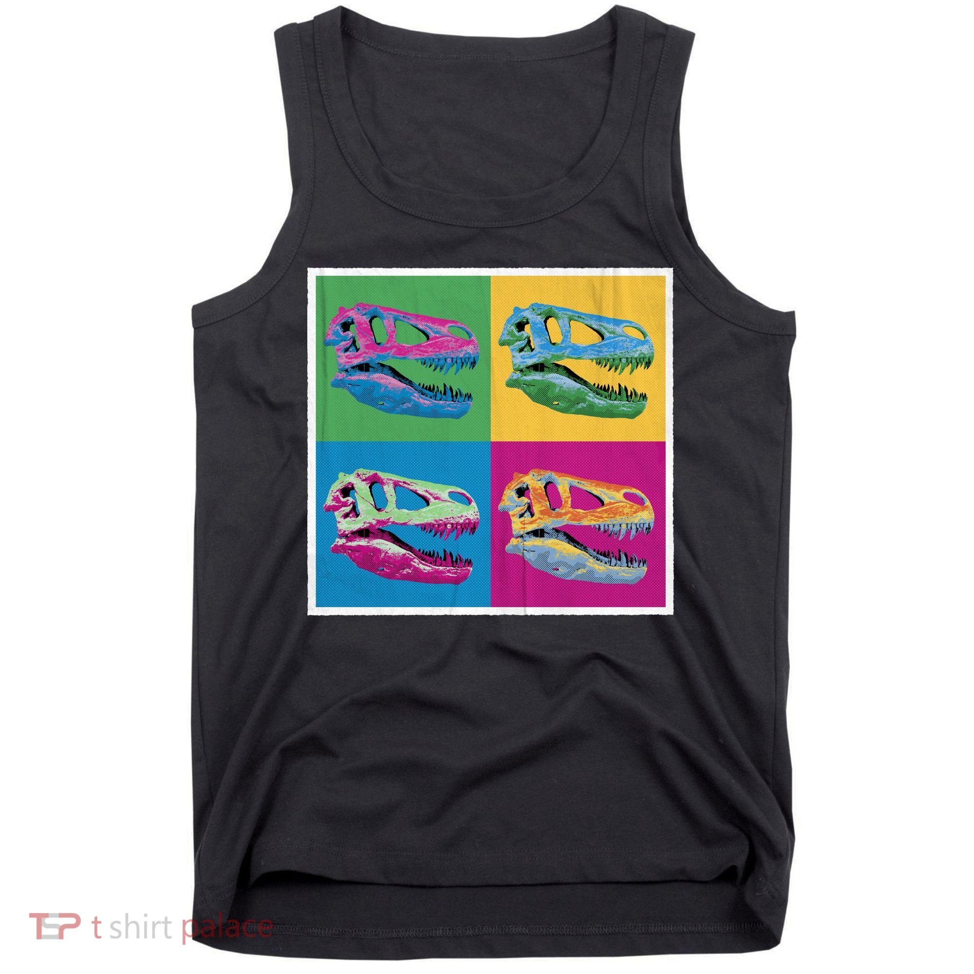 Pop Art TRex Skeleton Tyrannosaurus Rex Tank Top