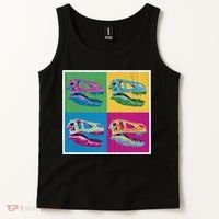 Pop Art TRex Skeleton Tyrannosaurus Rex Tank Top thumb 2
