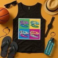 Pop Art TRex Skeleton Tyrannosaurus Rex Tank Top thumb 4