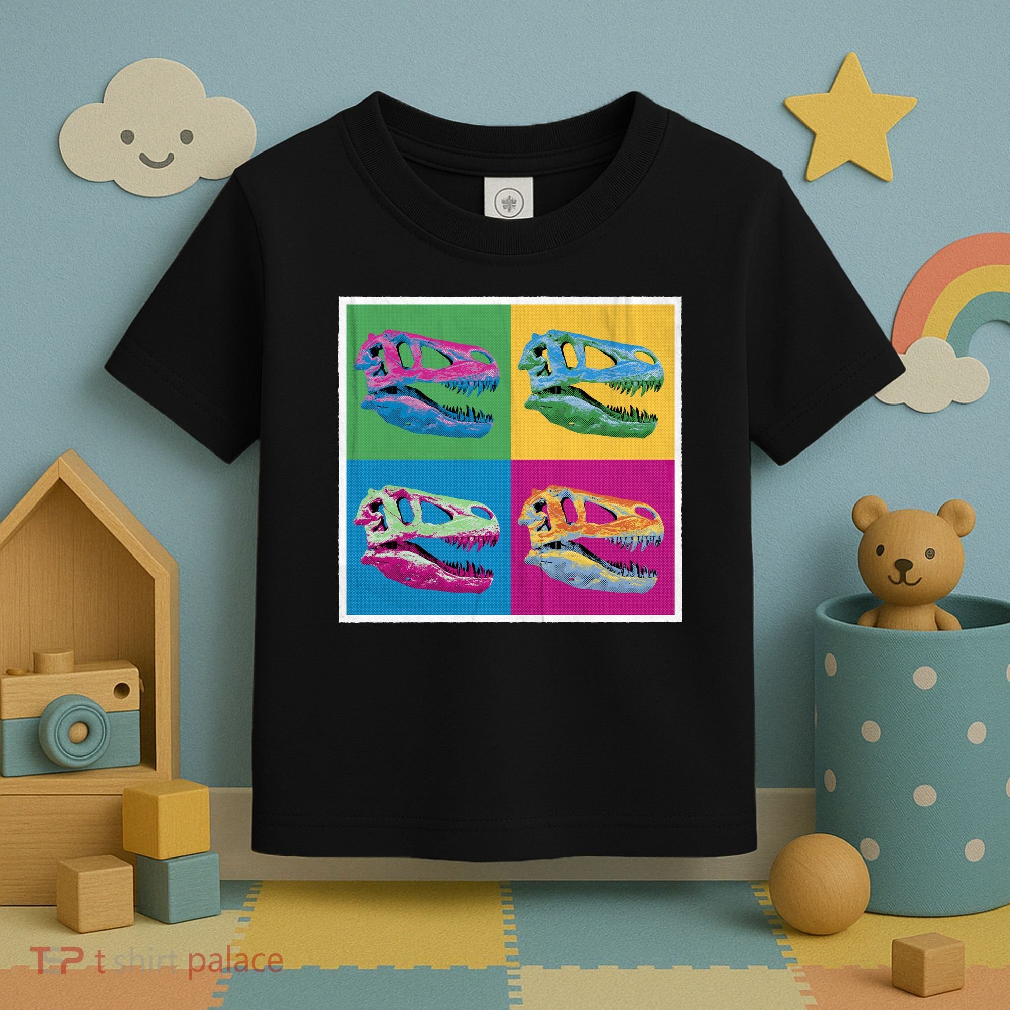 Pop Art TRex Skeleton Tyrannosaurus Rex Toddler T-Shirt