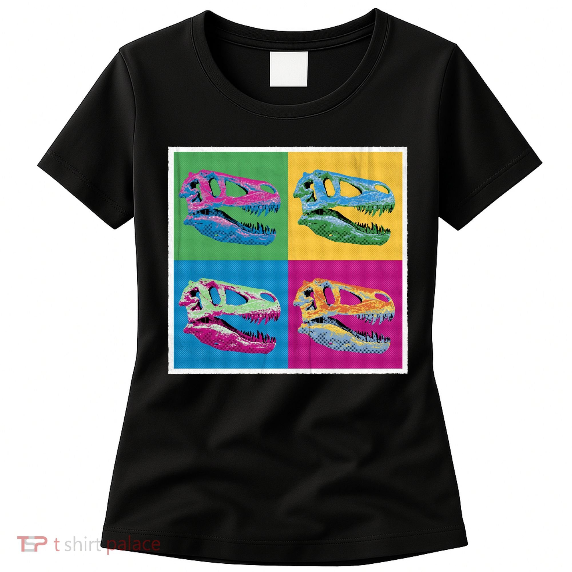 Pop Art TRex Skeleton Tyrannosaurus Rex Women's T-Shirt