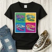 Pop Art TRex Skeleton Tyrannosaurus Rex Women's T-Shirt thumb 3