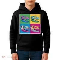 Pop Art TRex Skeleton Tyrannosaurus Rex Kids Hoodie thumb 4