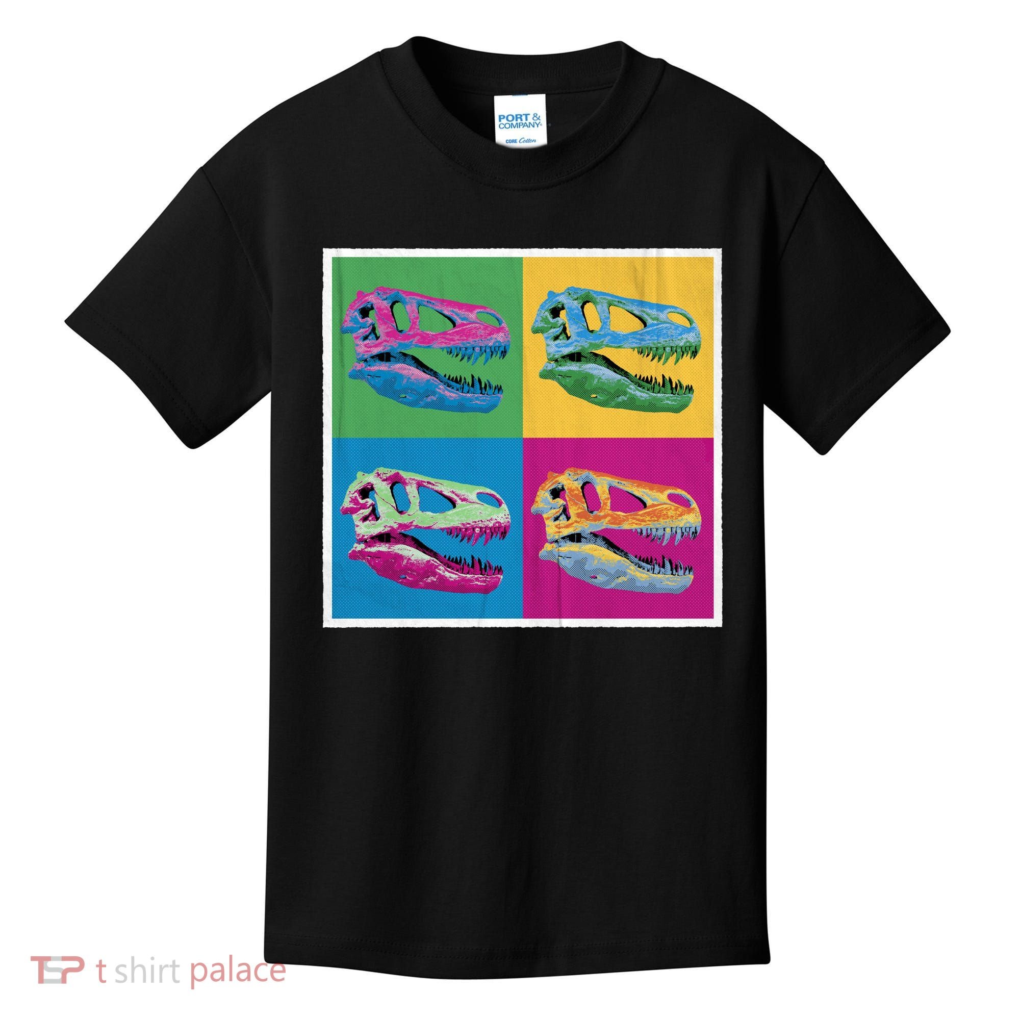 Pop Art TRex Skeleton Tyrannosaurus Rex Kids T-Shirt