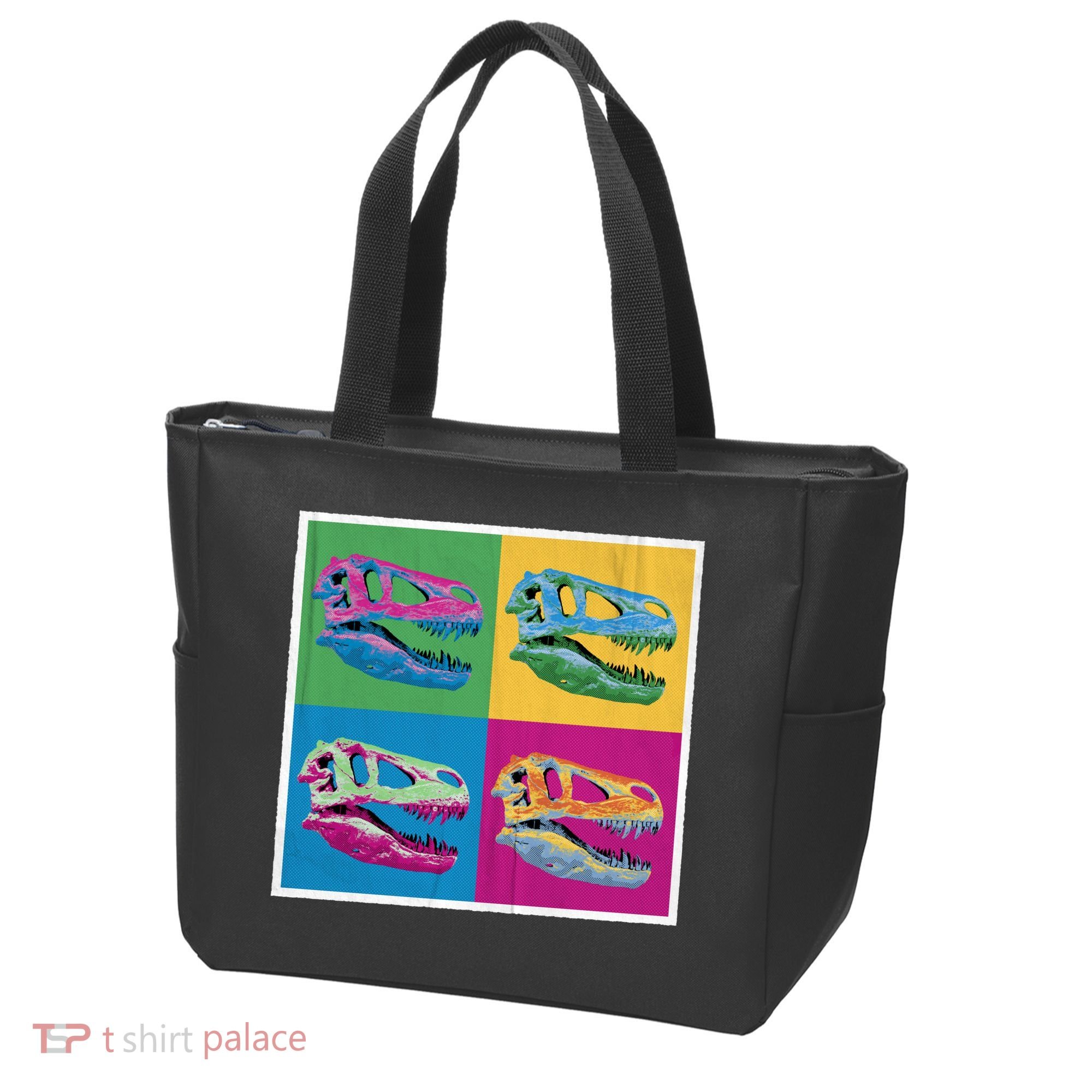 Pop Art TRex Skeleton Tyrannosaurus Rex Tote Bag