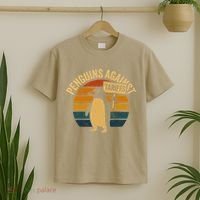 Penguins Against Tariffs Retro Funny Protest T-Shirt thumb 2
