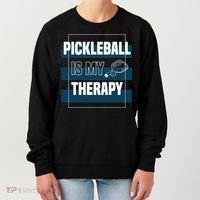 Pickleball As Therapy Hobby Sports Dinking Gift Women's Sweatshirt thumb 0