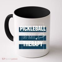 Pickleball As Therapy Hobby Sports Dinking Gift Coffee Mug thumb 0