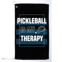 Pickleball As Therapy Hobby Sports Dinking Gift Golf Towel thumb 0