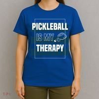 Pickleball As Therapy Hobby Sports Dinking Gift T-Shirt thumb 4