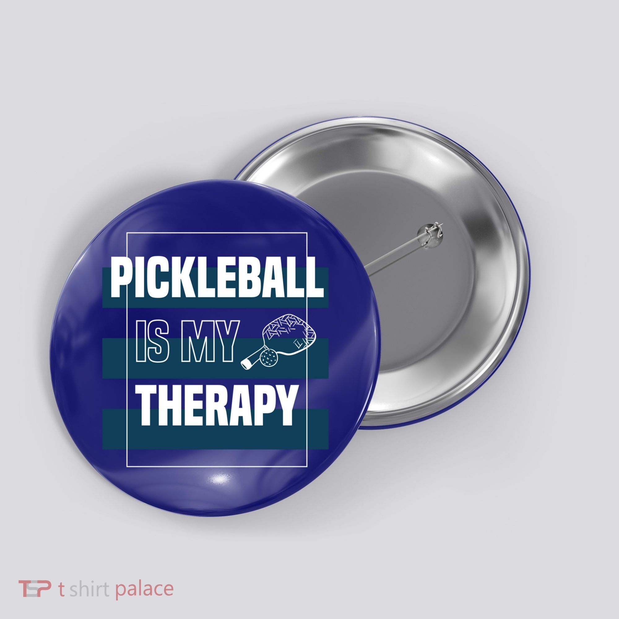 Pickleball As Therapy Hobby Sports Dinking Gift Button