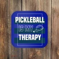 Pickleball As Therapy Hobby Sports Dinking Gift Coaster thumb 0