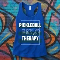 Pickleball As Therapy Hobby Sports Dinking Gift Women's Tank Top thumb 3