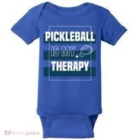 Pickleball As Therapy Hobby Sports Dinking Gift Baby Bodysuit thumb 0
